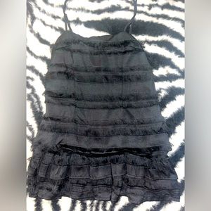 Black ruffle princess Polly dress